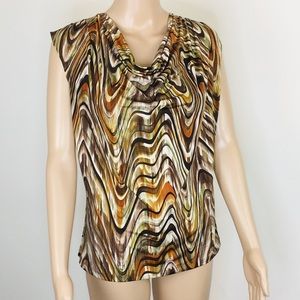 Wave Design Printed Top